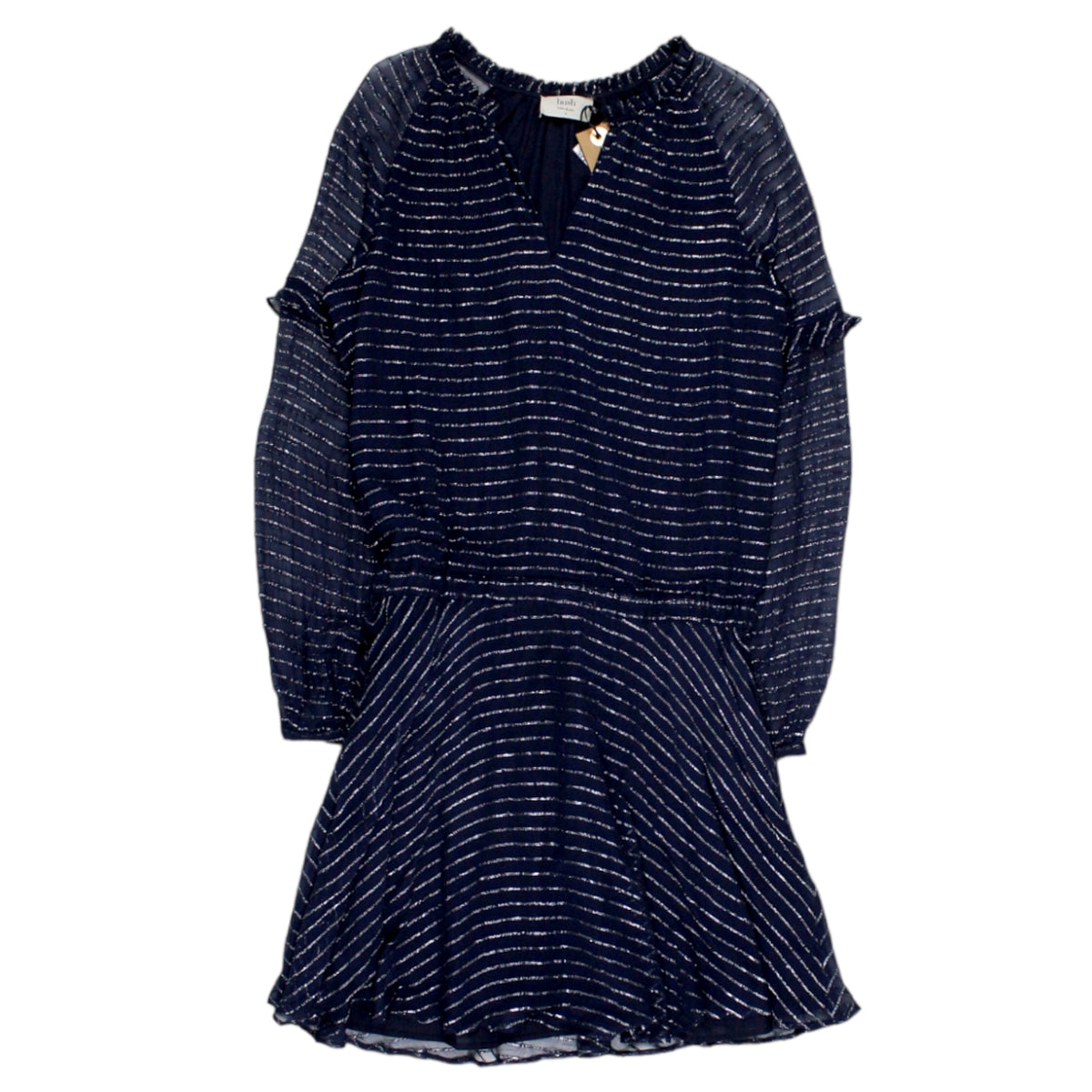 Hush Blue/Silver Cyndi Lurex Dress