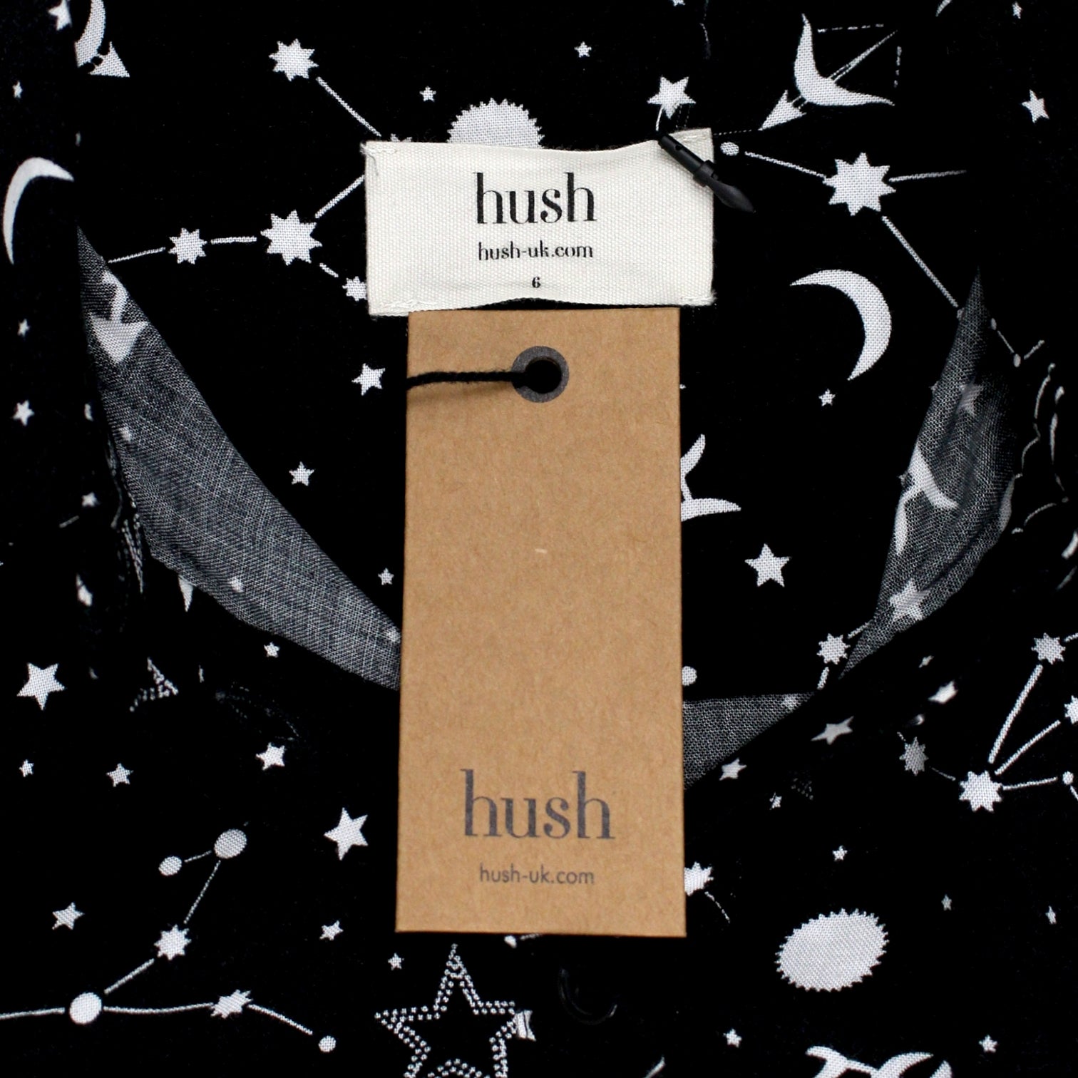 Hush Black/White Galaxy Yasmin Dress