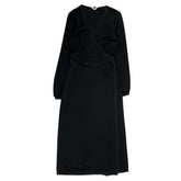 Hush Washed Black Jersey Pique Wrap Dress