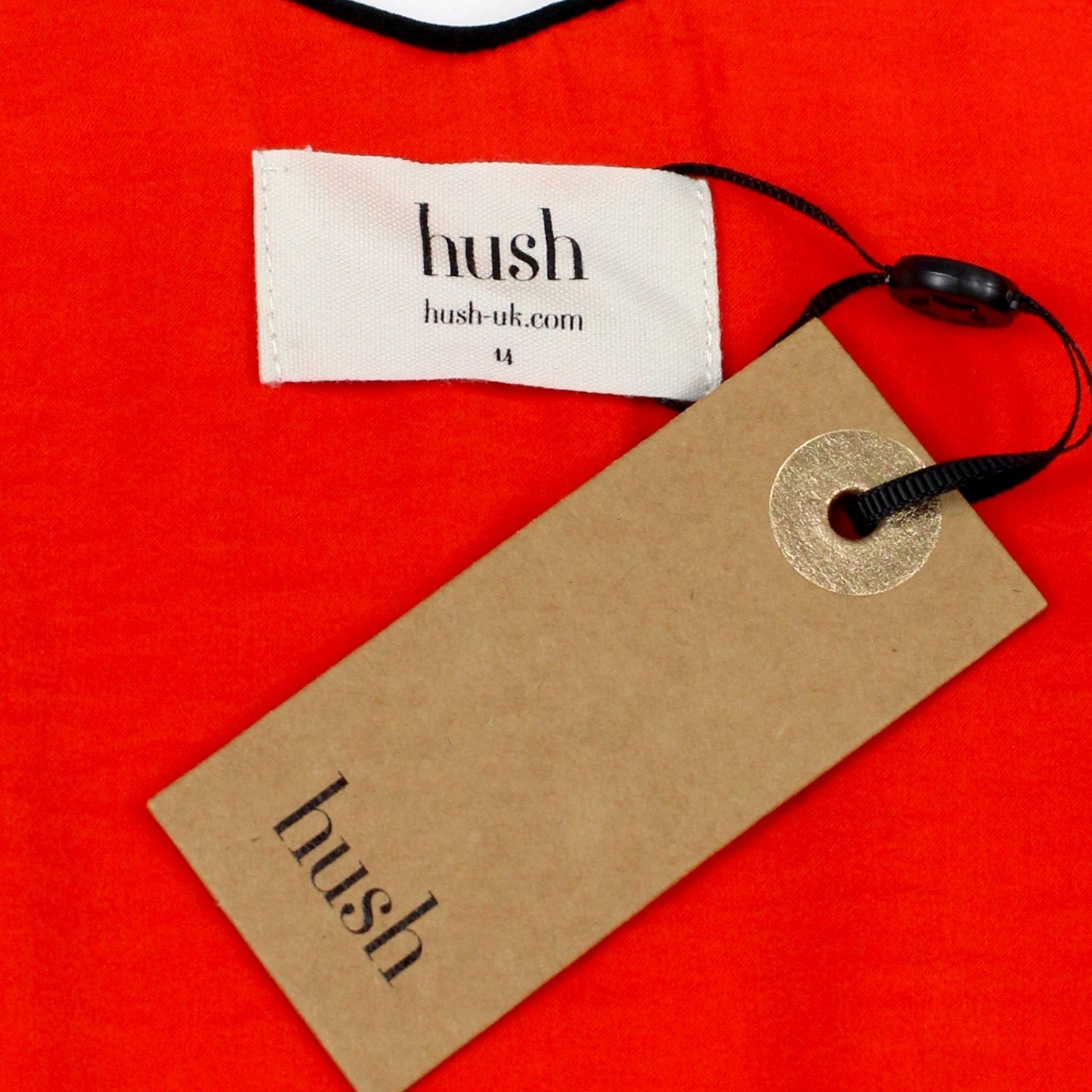 Hush Red Pleat Panel Dress