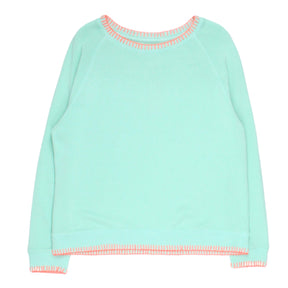 Hush Green Contrast Stitch Sweat Top