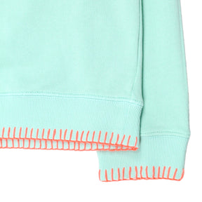 Hush Green Contrast Stitch Sweat Top