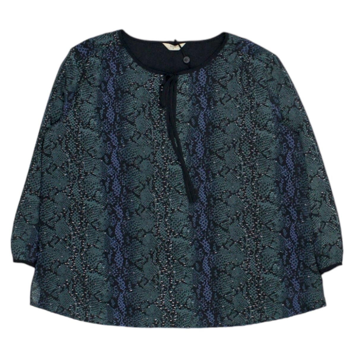 Hush Blue/Silver Aida Printed Top