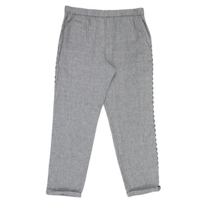 Jigsaw Black Weave Linen Relaxed Trousers