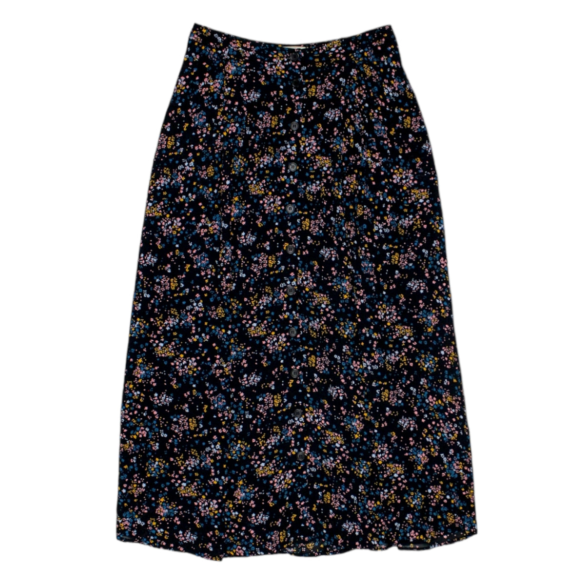 Hush Navy/Multi Floral Cecille Midi Skirt