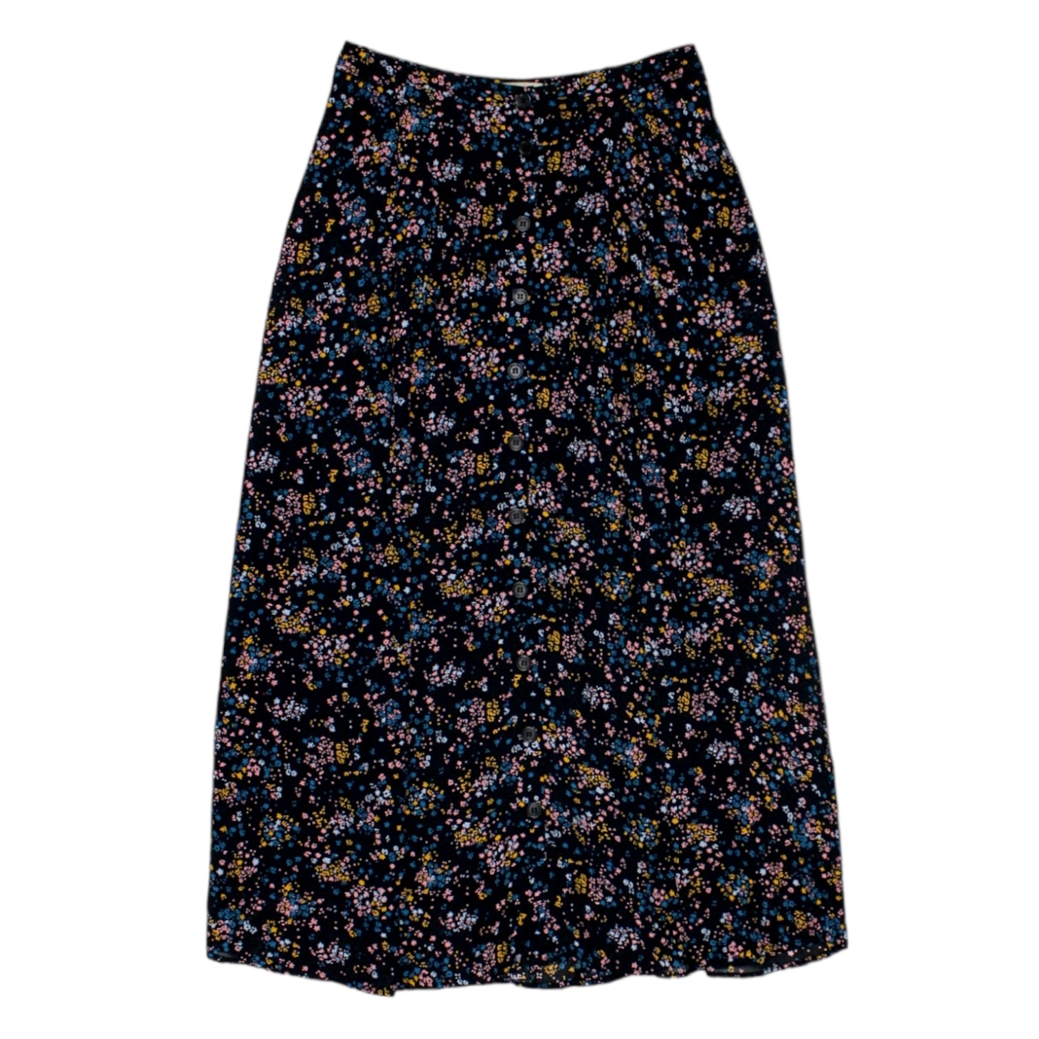 Hush Navy/Multi Floral Cecille Midi Skirt
