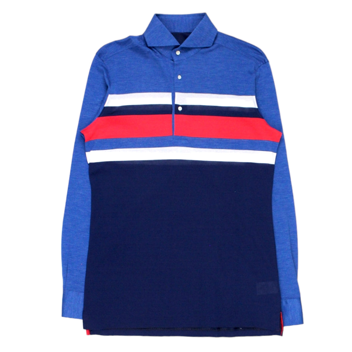 Cifonelli Blue Striped Polo Style Shirt