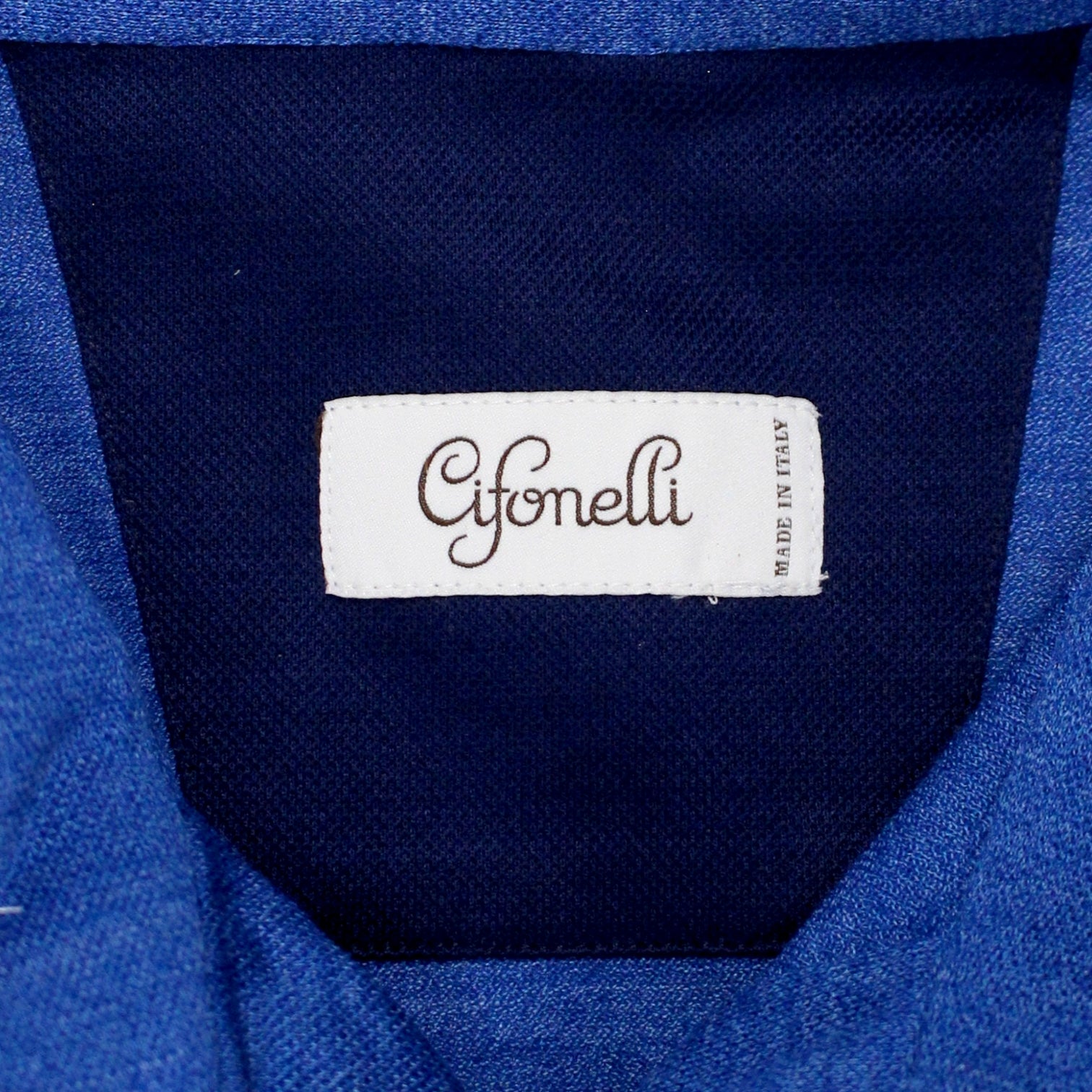 Cifonelli Blue Striped Polo Style Shirt