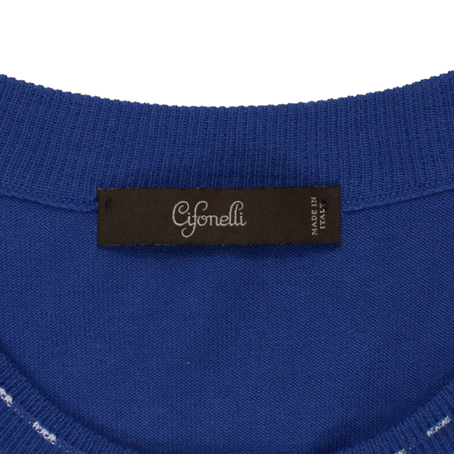 Cifonelli Blue Cotton Jumper