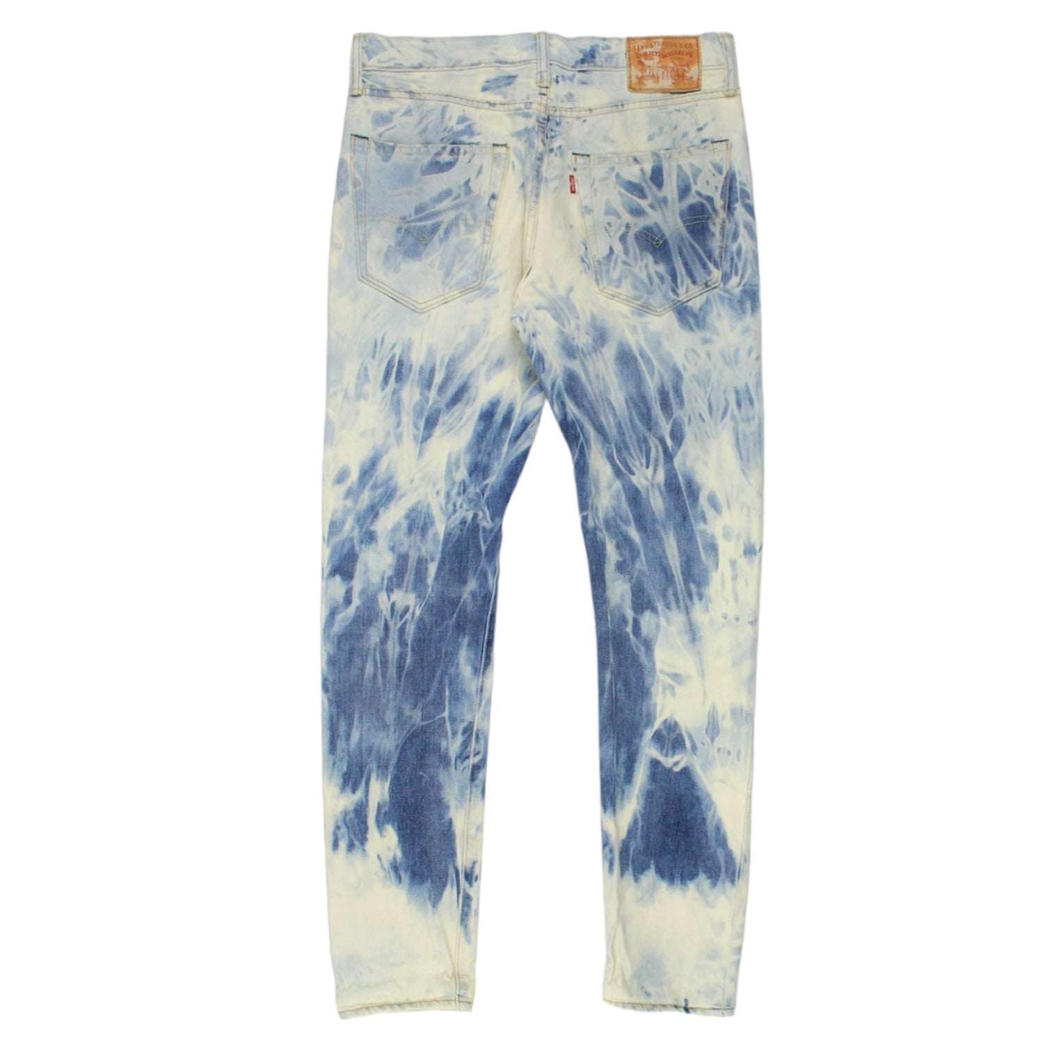 Levi's 512 Blue Tie Dye Bleached Jeans