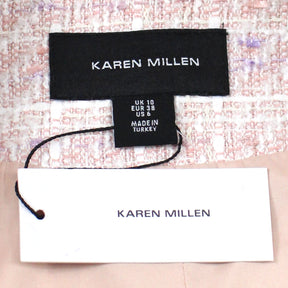 Karen Millen Blush Sparkle Tweed Blazer