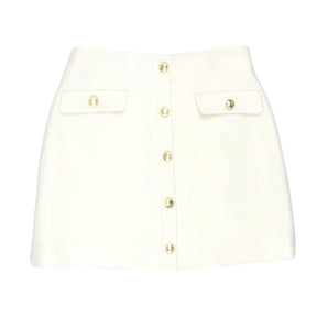 Karen Millen Ivory Textured Boucle Skirt