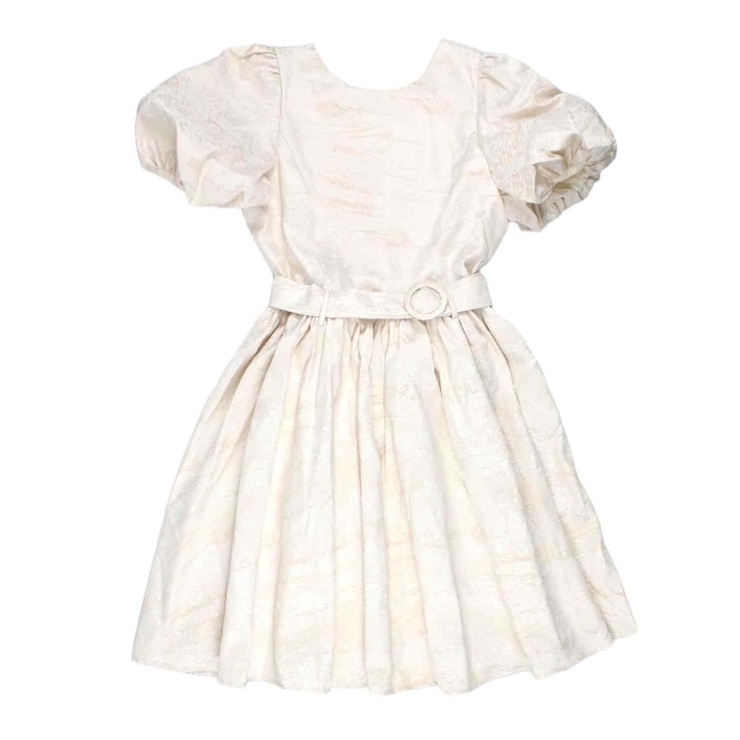 Coast Cream Fit & Flare Jacquard Dress