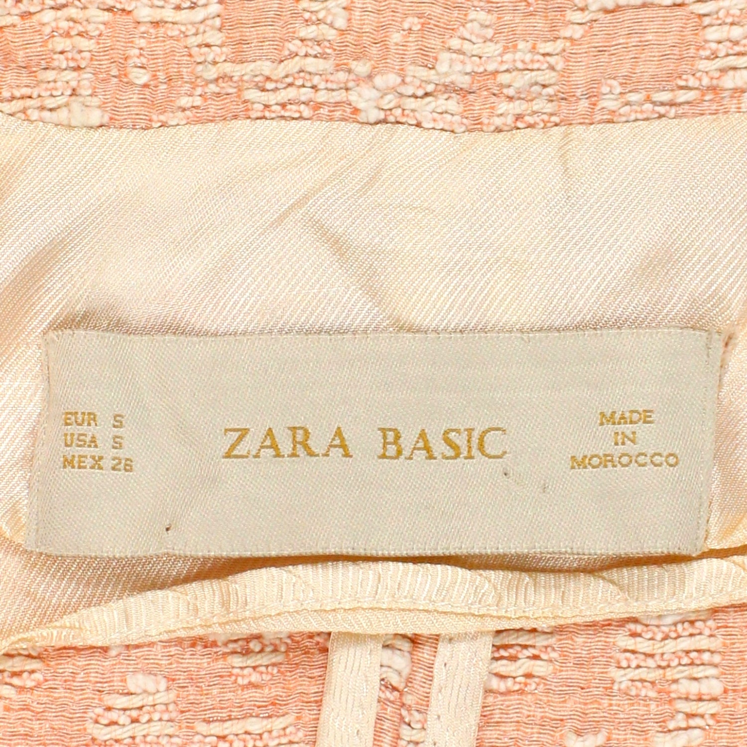 Zara Pink Tweed Effect Cardigan Jacket