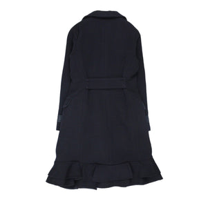 Prada Navy Ruffle Coat