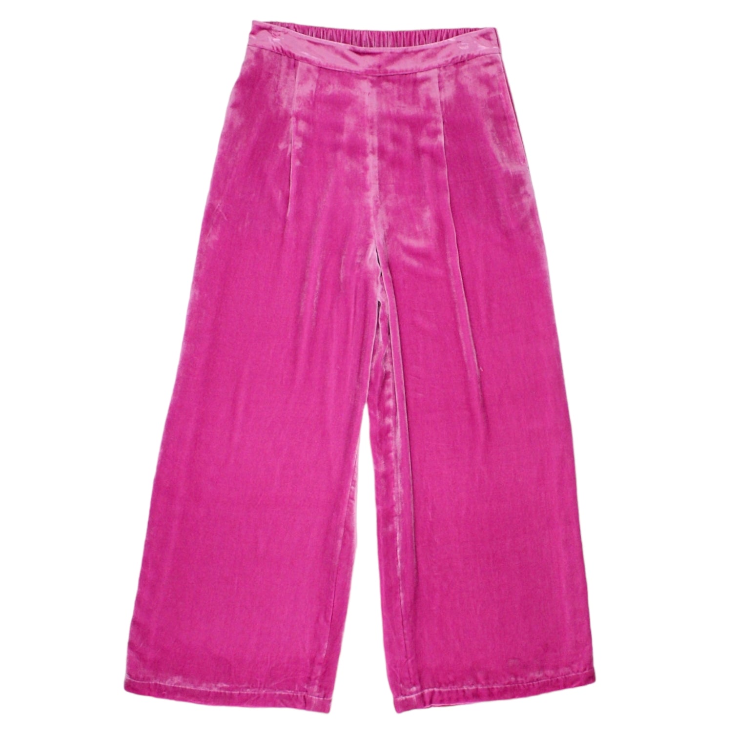 NRBY Pink Velvet Wide Trousers - Sample