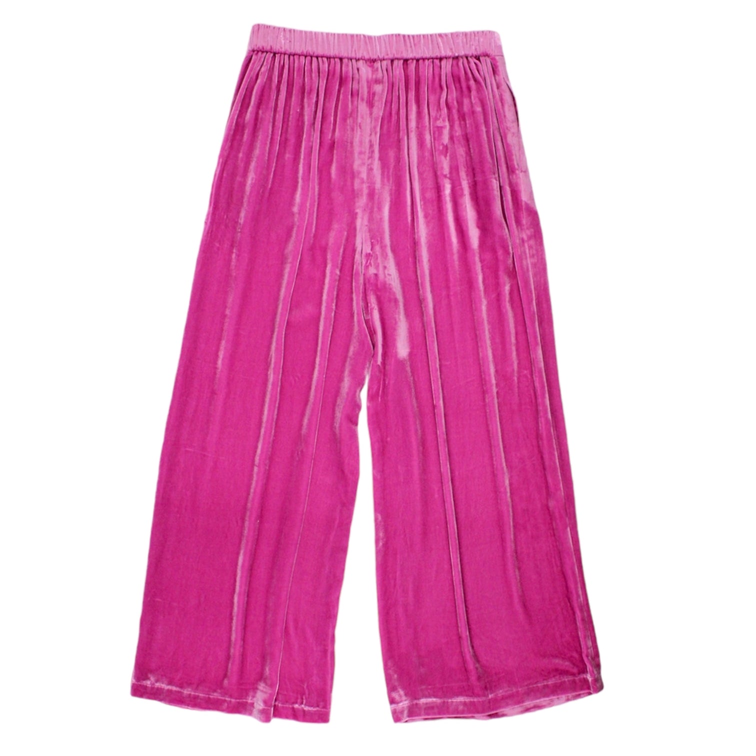 NRBY Pink Velvet Wide Trousers - Sample