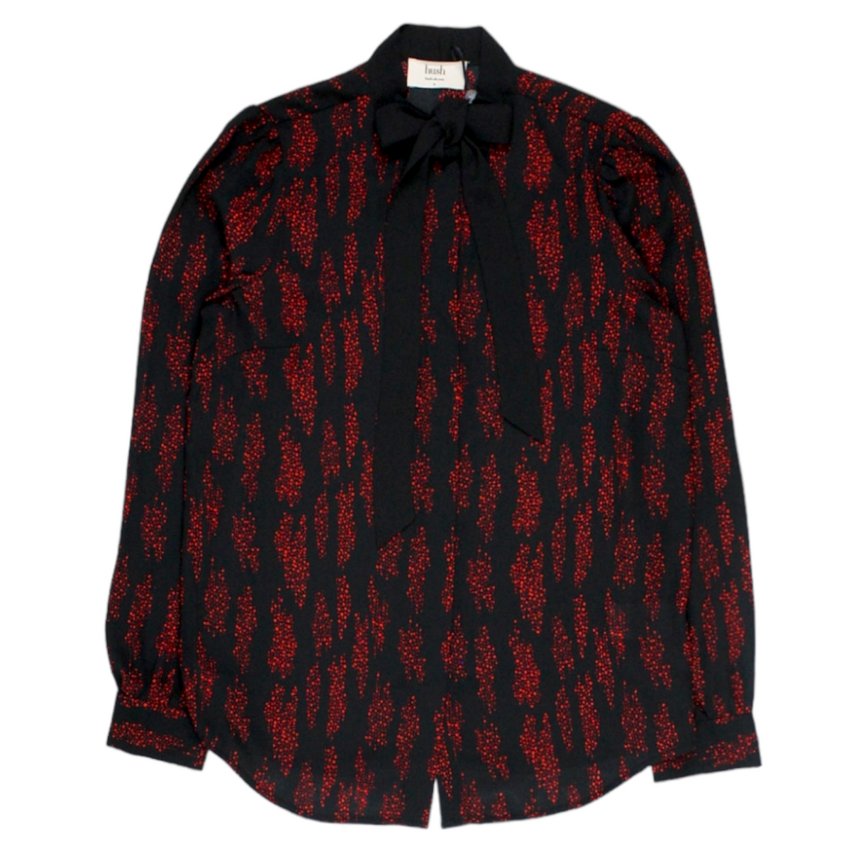 Hush Black/Red Mosaic Sylvia Tie Top