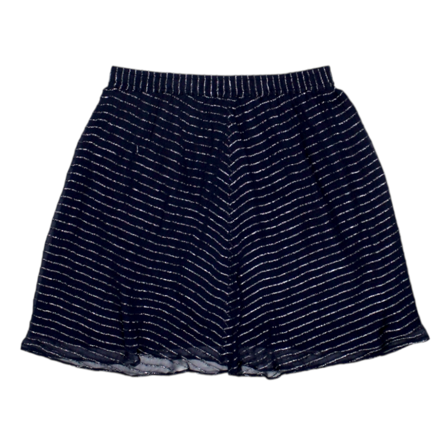 Hush Navy/Silver Dallas Lurex Skirt