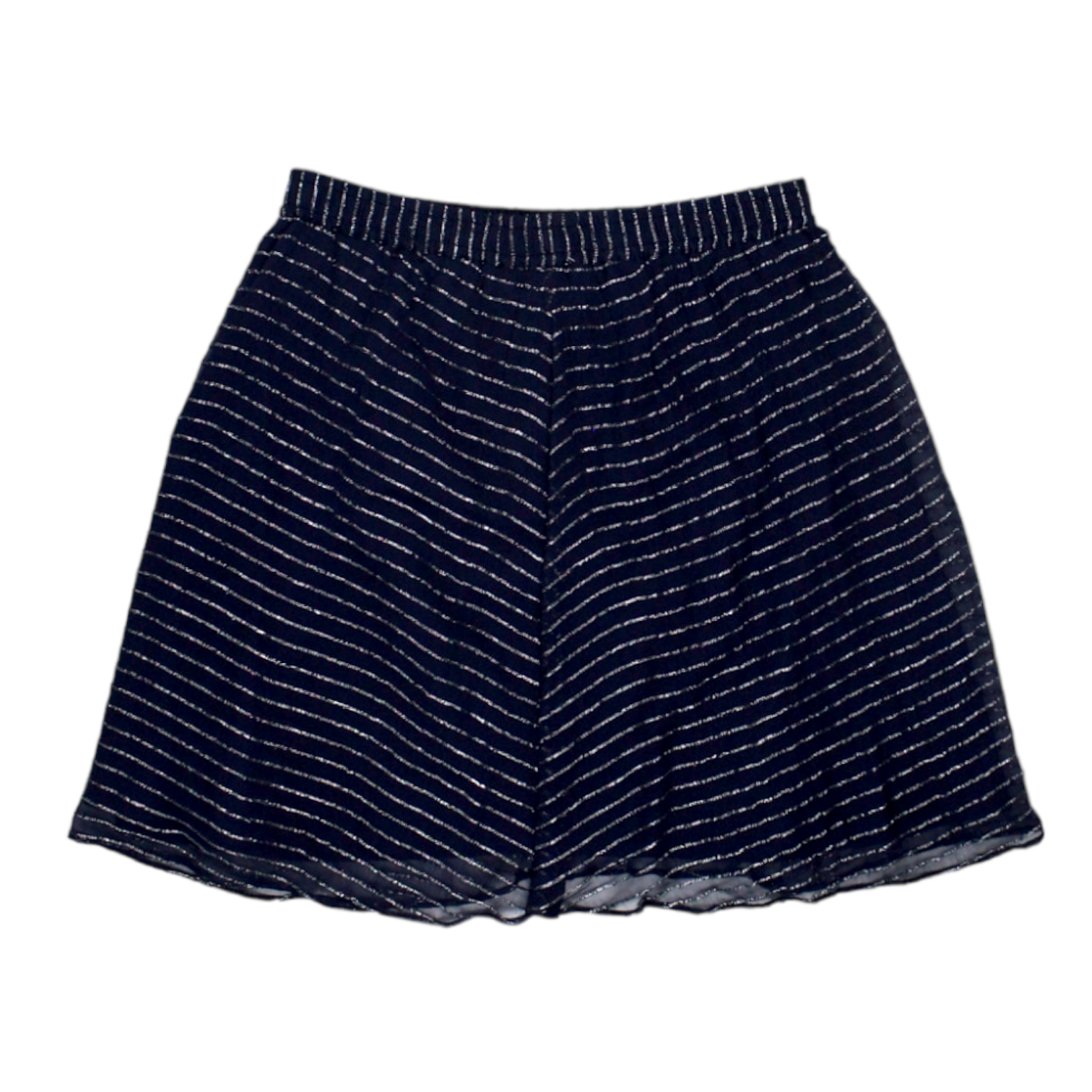 Hush Navy/Silver Dallas Lurex Skirt