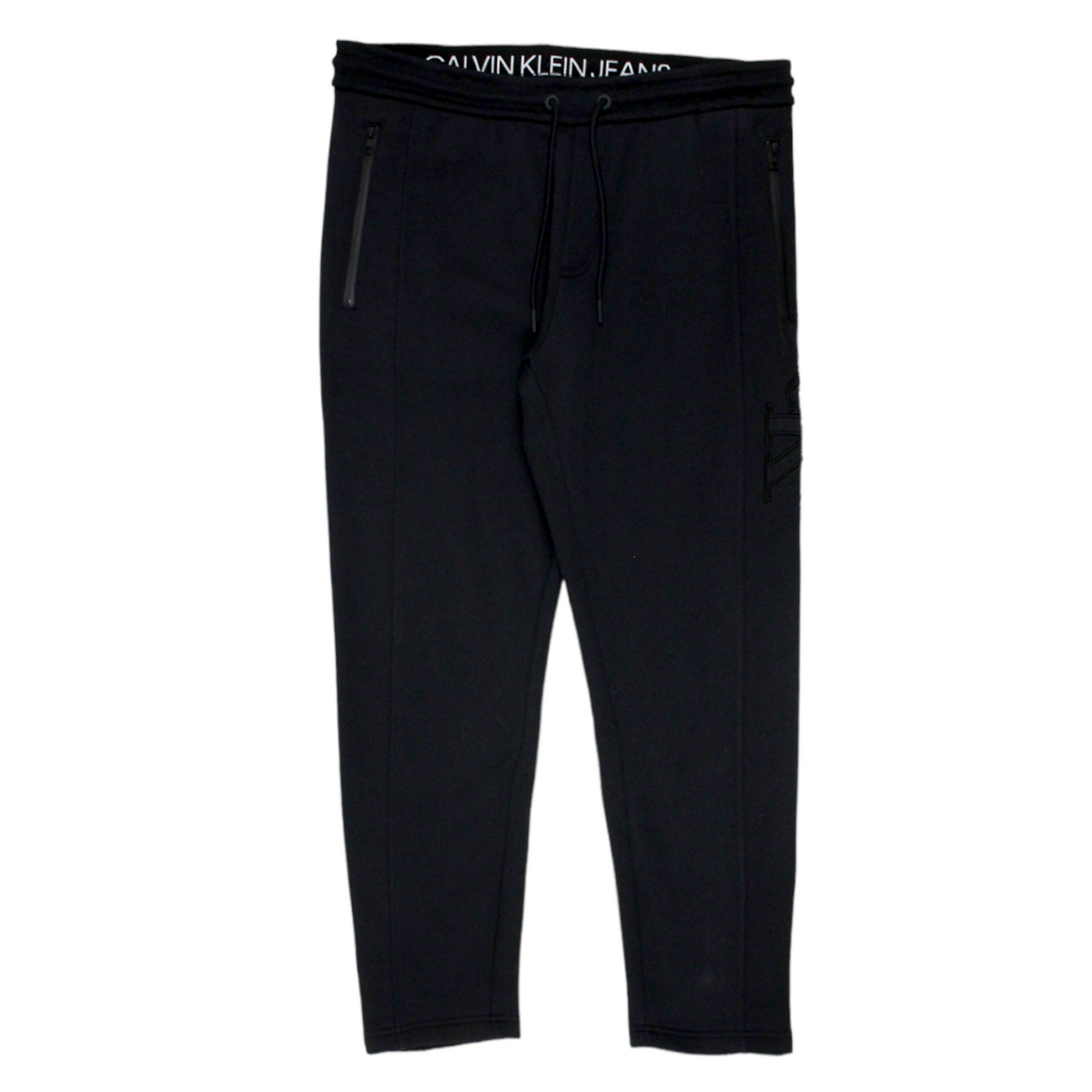 Calvin Klein Black Mono Logo Sweat Pants