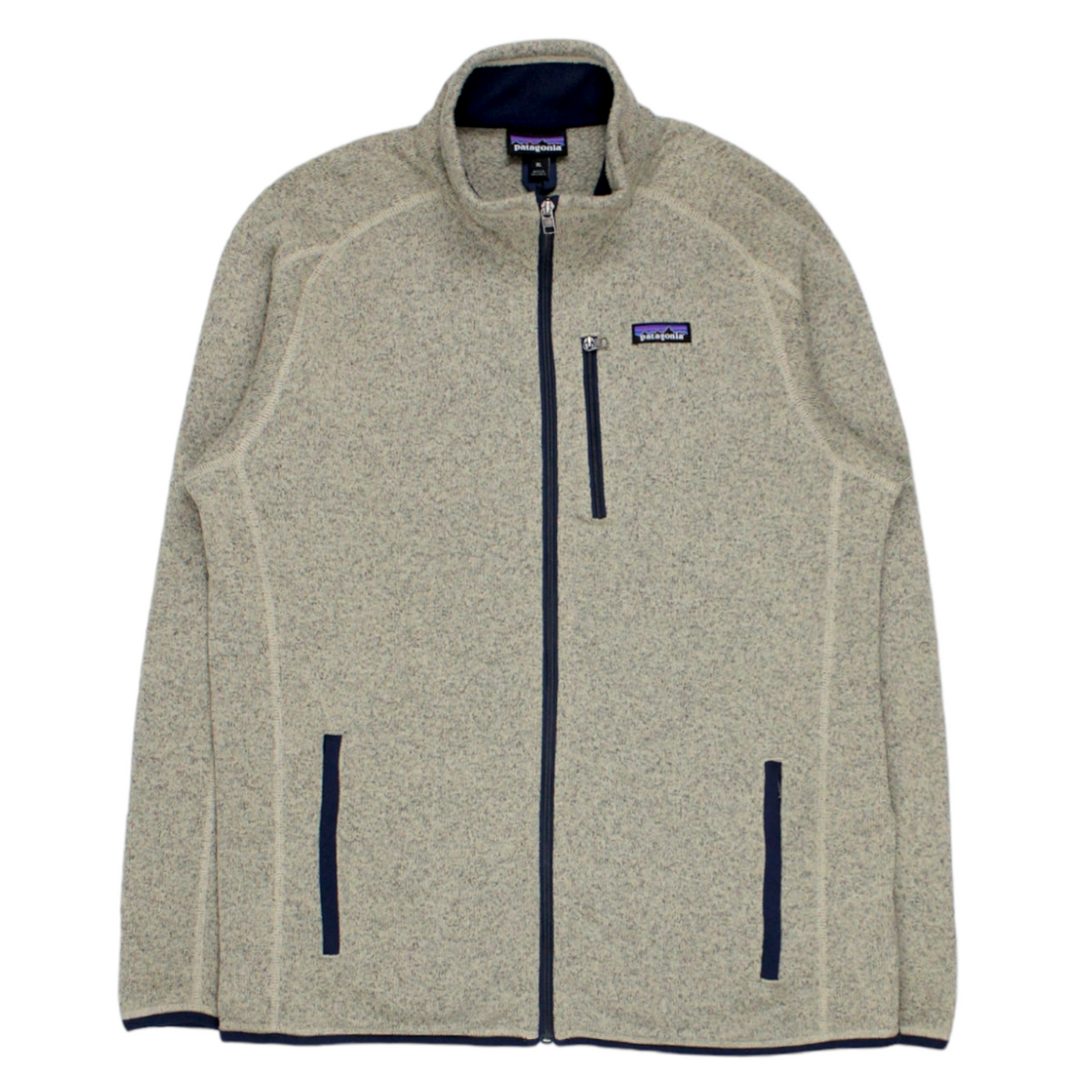 Patagonia Blue Marl Knitted Fleece Lined Jacket