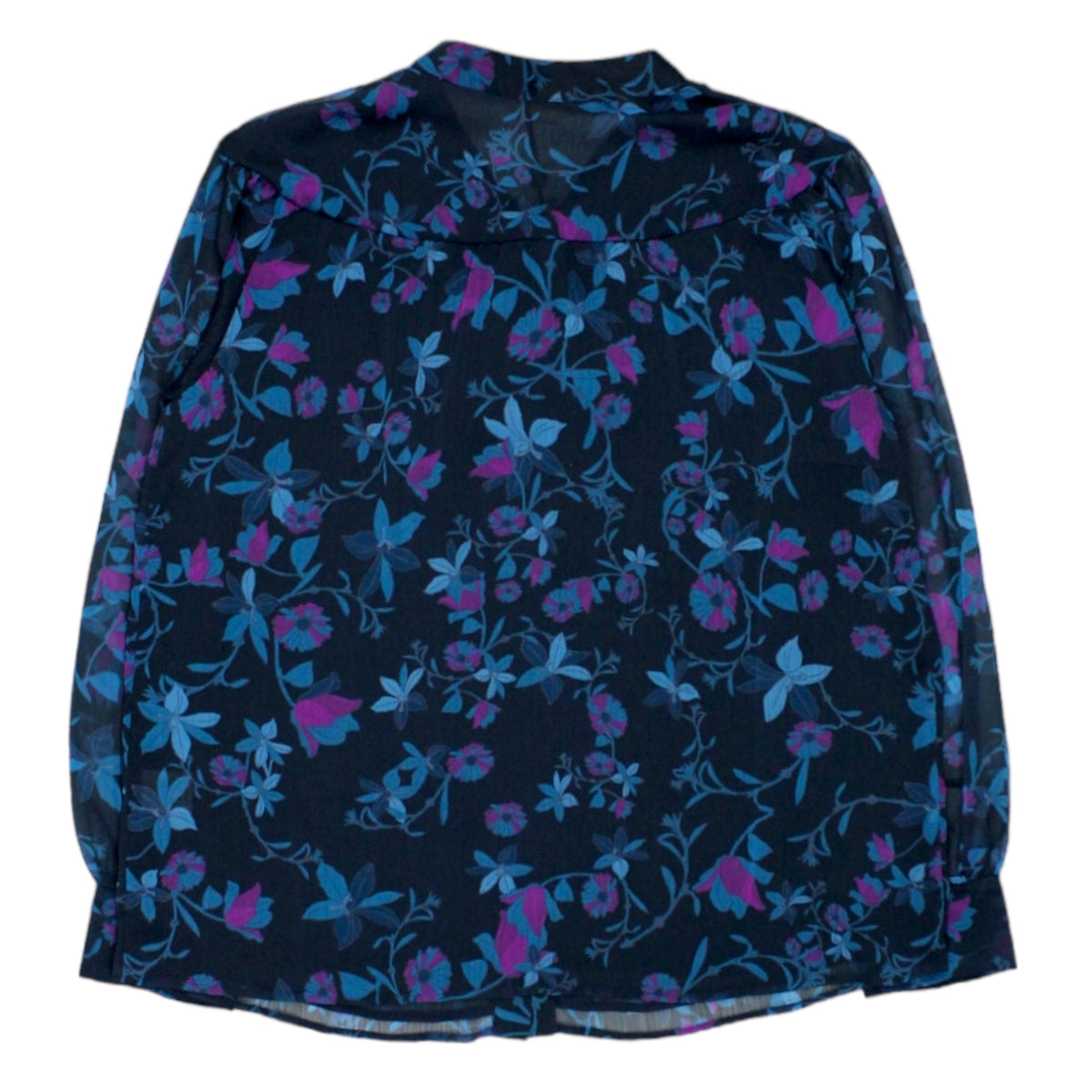Hush Navy Floral Silvie Tie Blouse