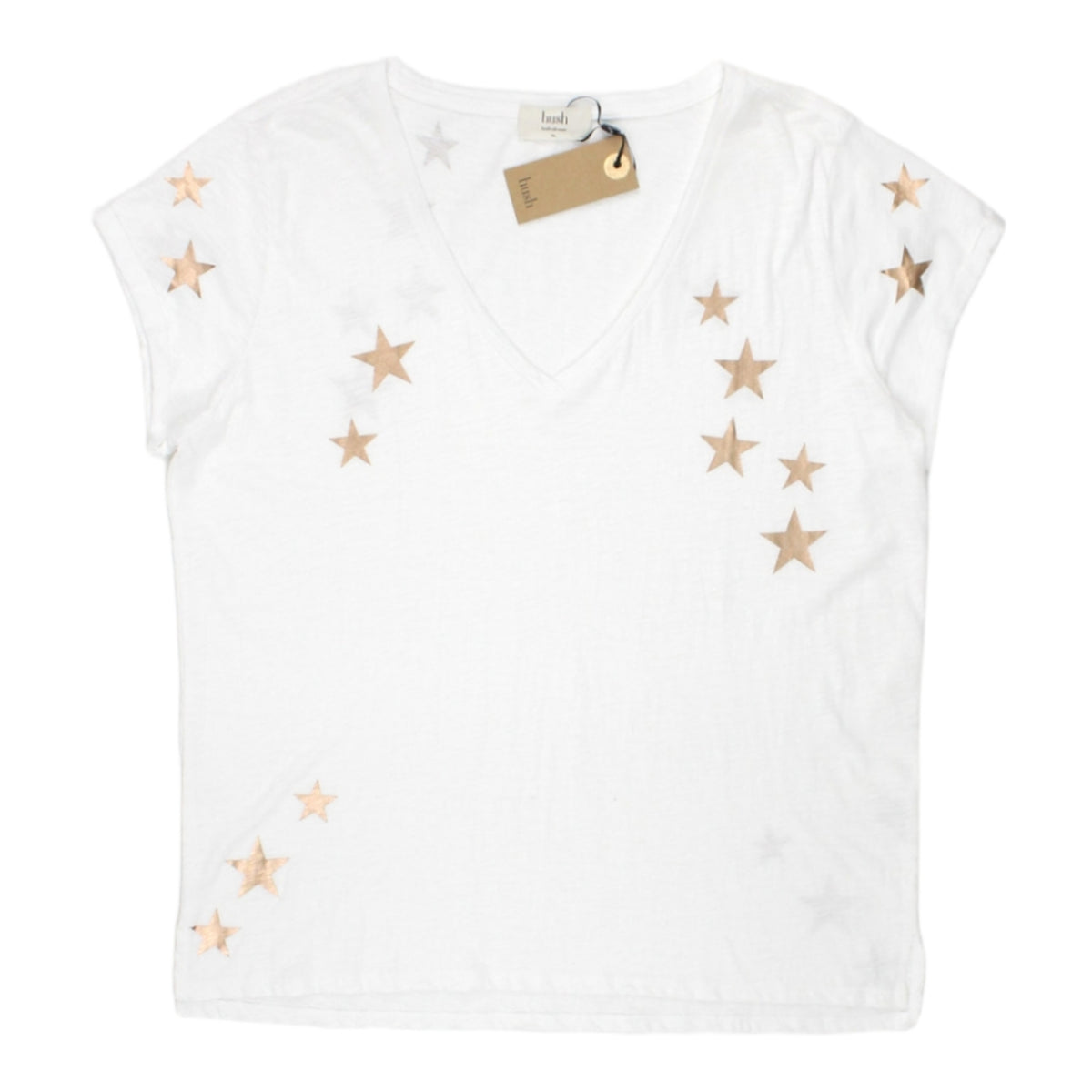 Hush White/Rose Gold Star T-Shirt