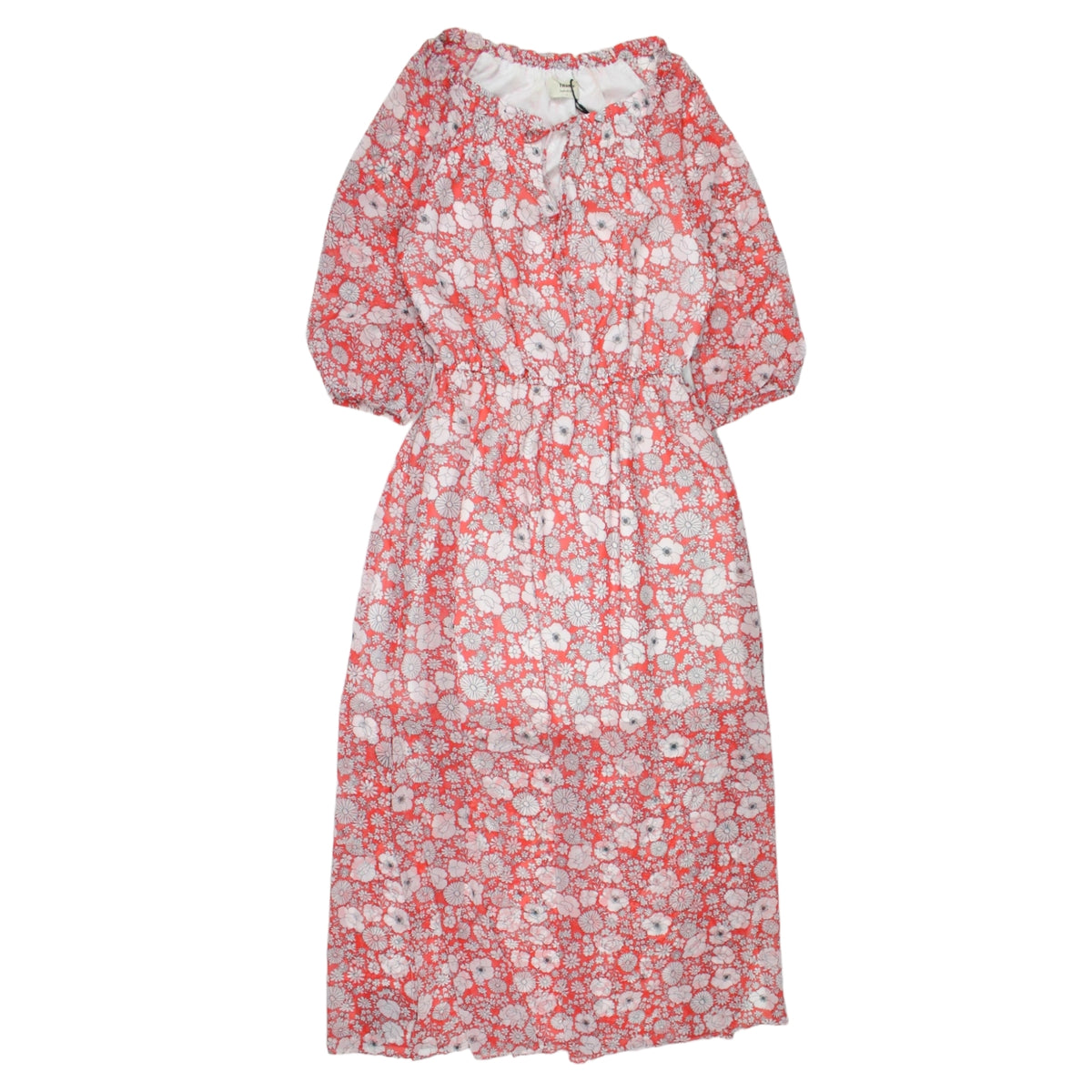 Hush Red/White Hibiscus Delilah Dress