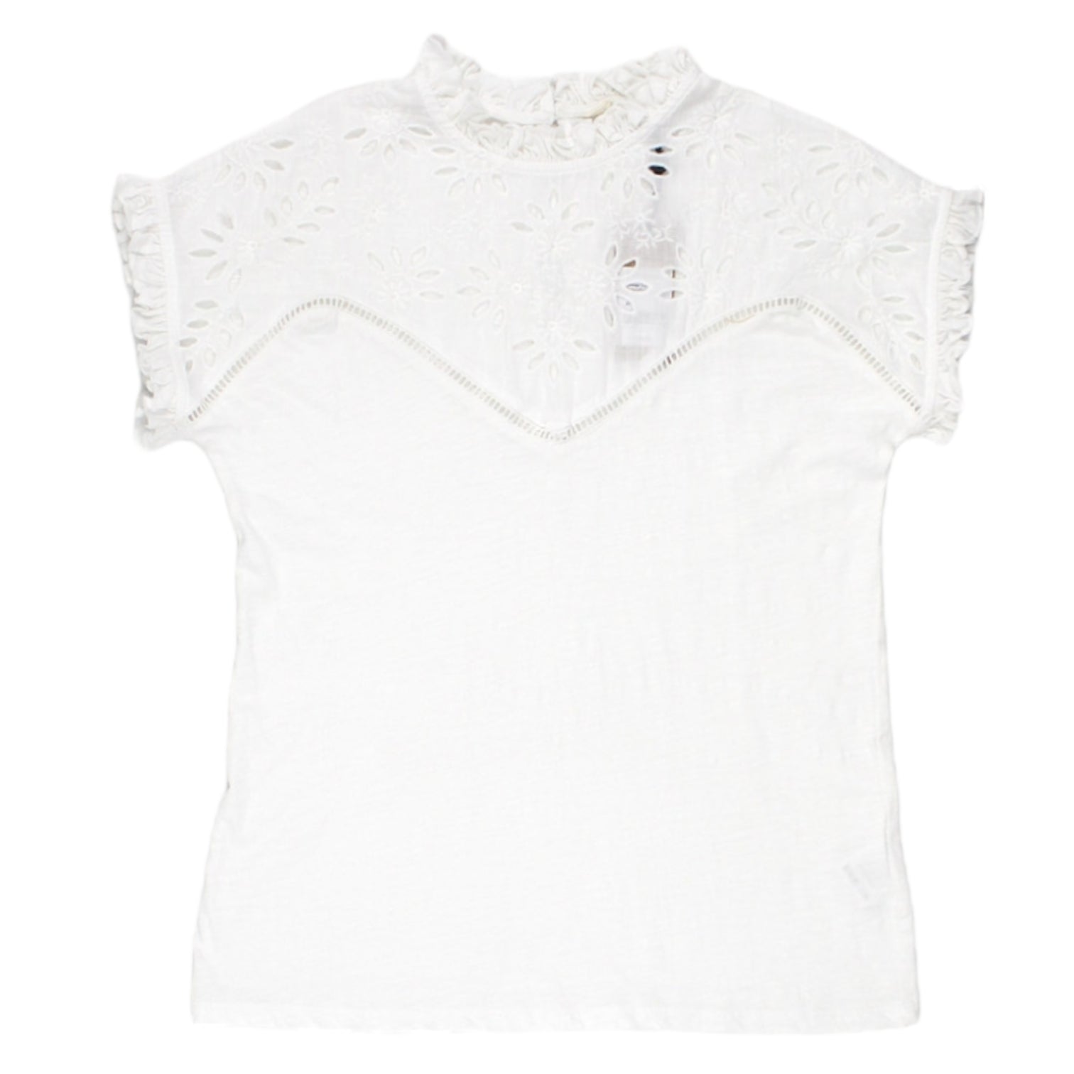 Hush White Broderie Anglais T-Shirt