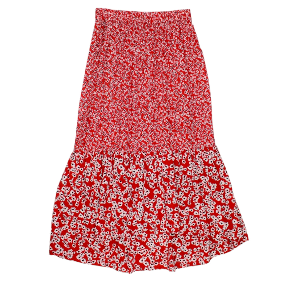 Hush Red Daisy Veria Frill Skirt