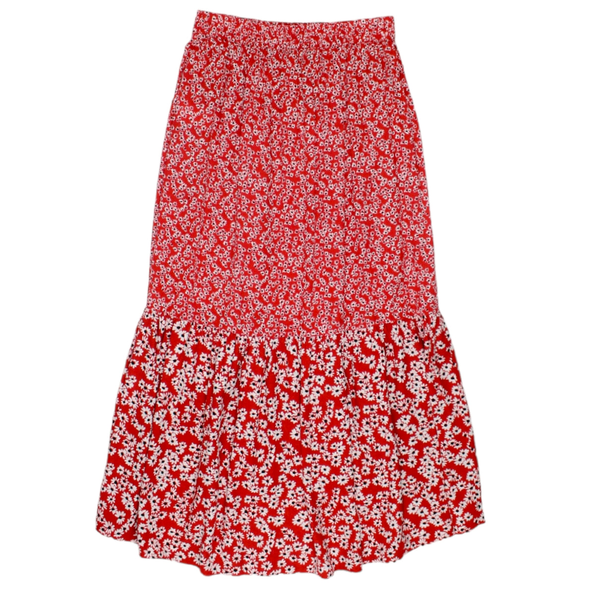 Hush Red Daisy Veria Frill Skirt
