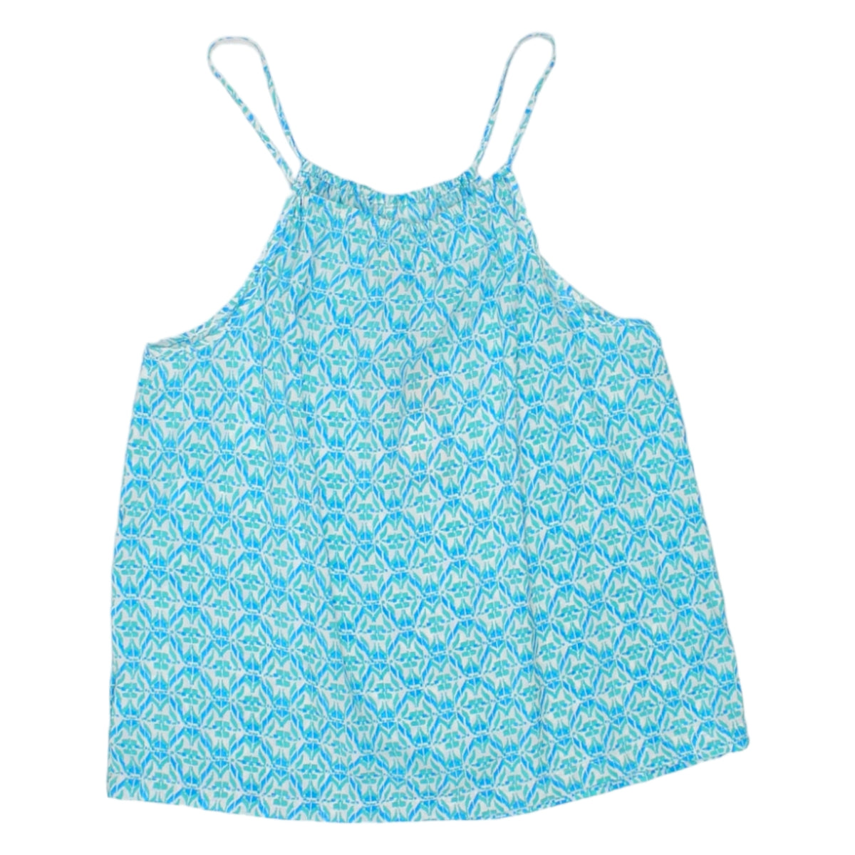 Hush Blue Ikat Geo Noosa Top