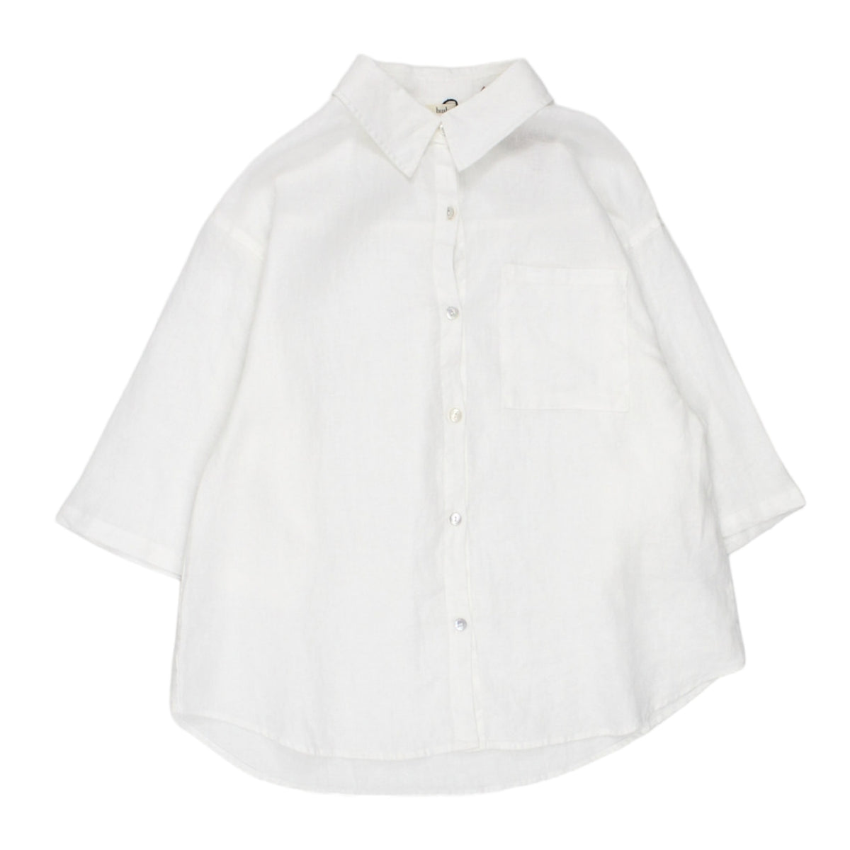 Hush White Nuisa Relaxed Linen Shirt