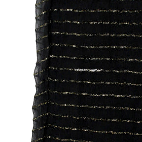 Hush Black/Gold Lurex Shirred Dress