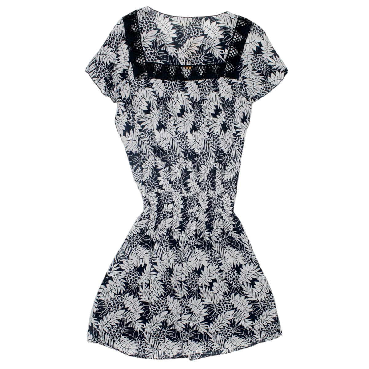Hush Navy/White Tropical Print Marissa Dress