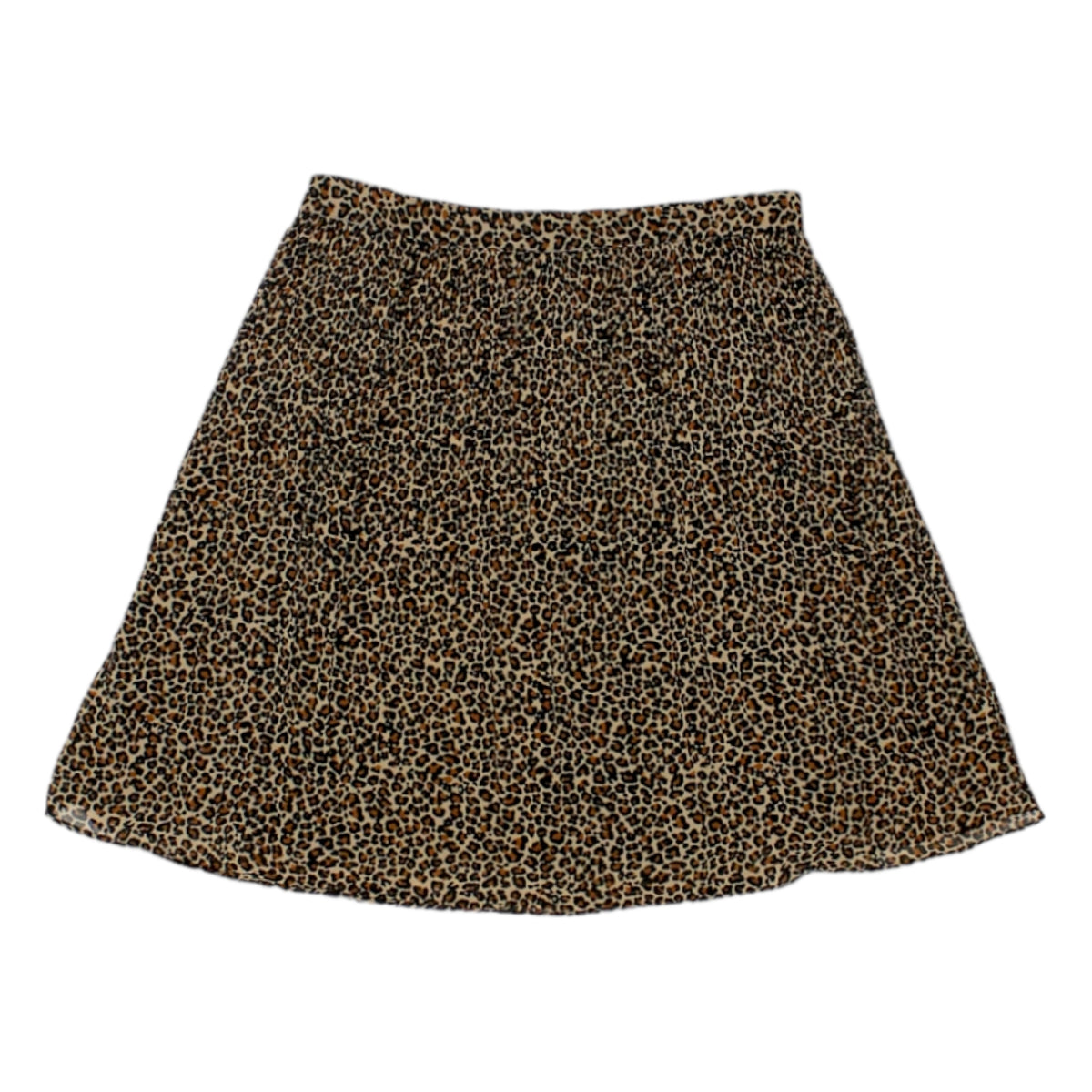 Hush Brown Leopard Nevah Pleat Mini Skirt