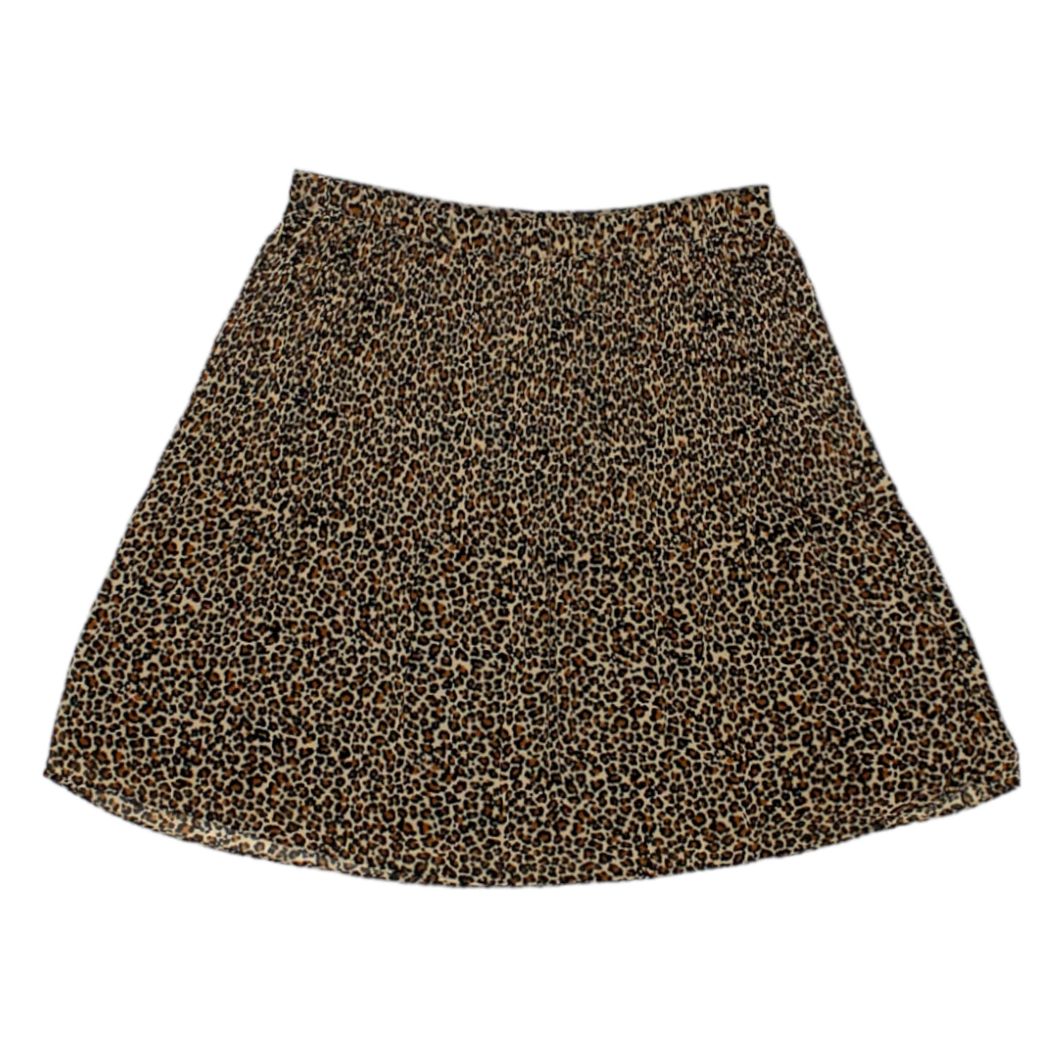 Hush Brown Leopard Nevah Pleat Mini Skirt