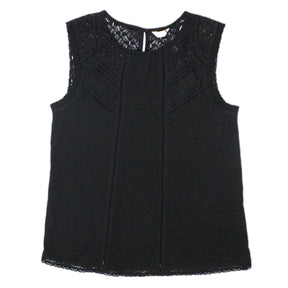 Hush Black Lace Trim Jersey Top