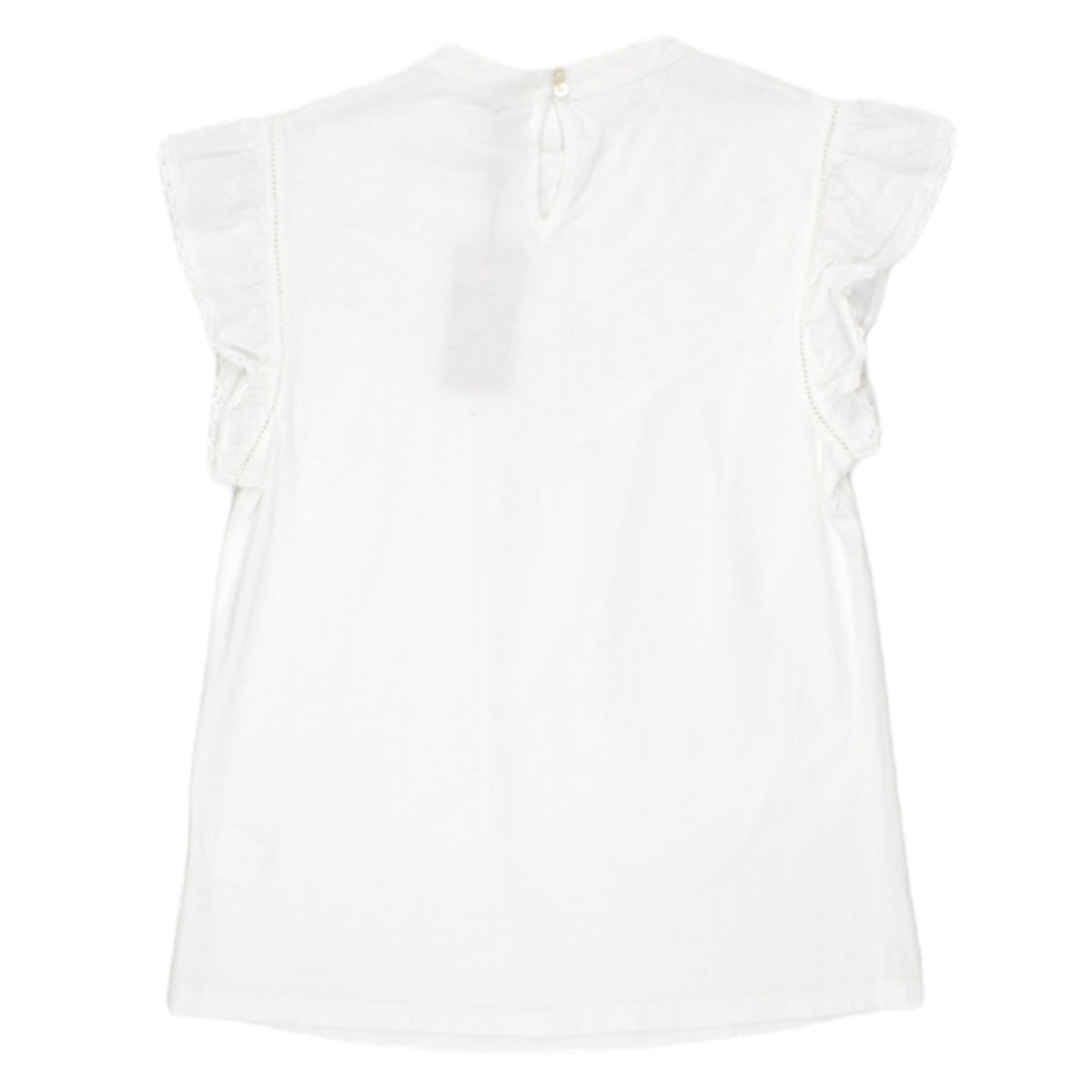 Hush White Floral Embroidered Tee
