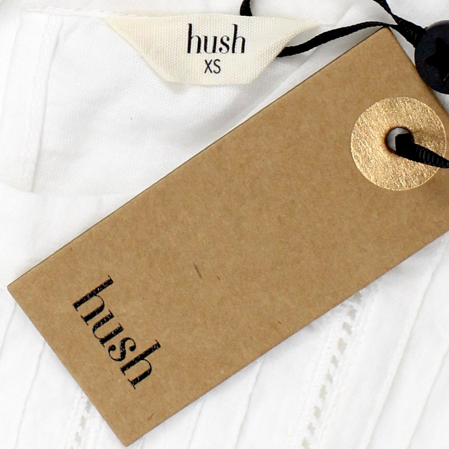 Hush White Floral Embroidered Tee