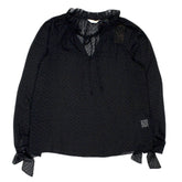 Hush Black Sherylin Jacquard Blouse