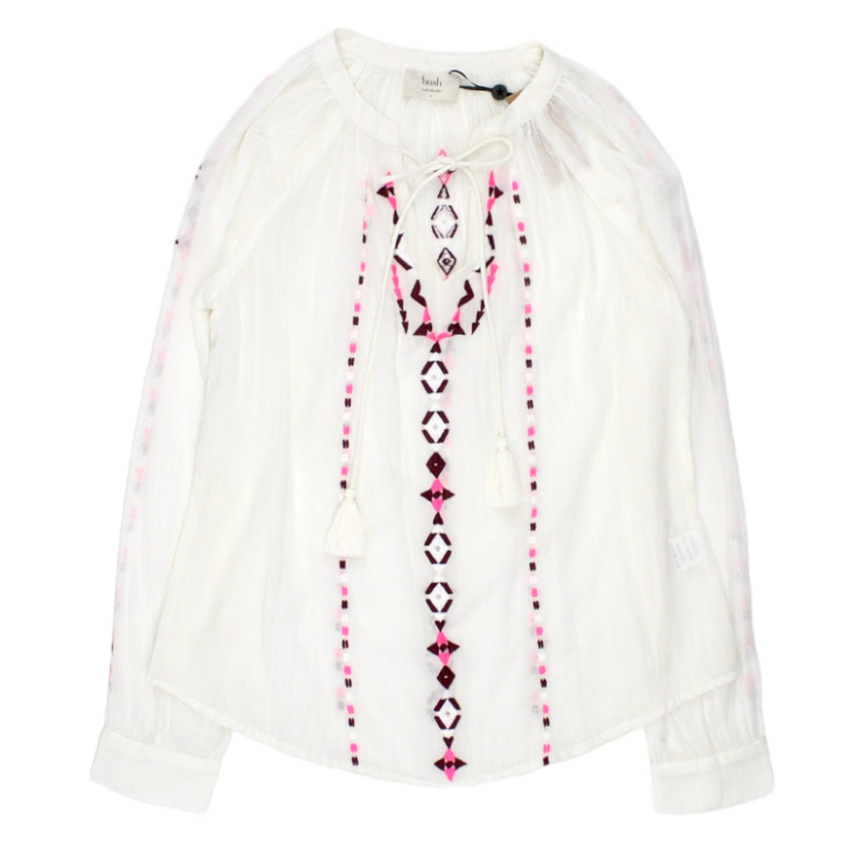 Hush White Lawn Goa Embroidered Shirt