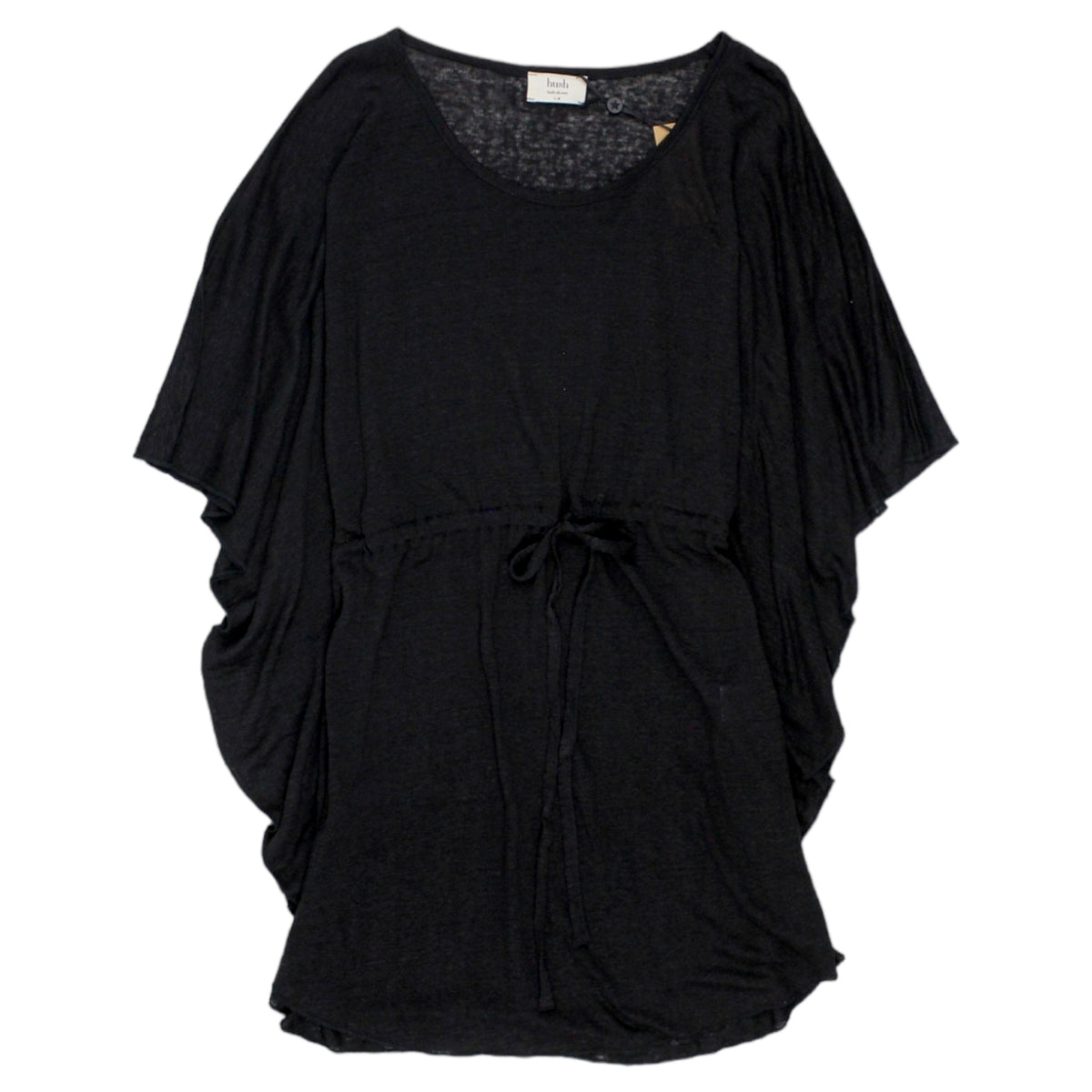 Hush Black Linen Beach Cover Up