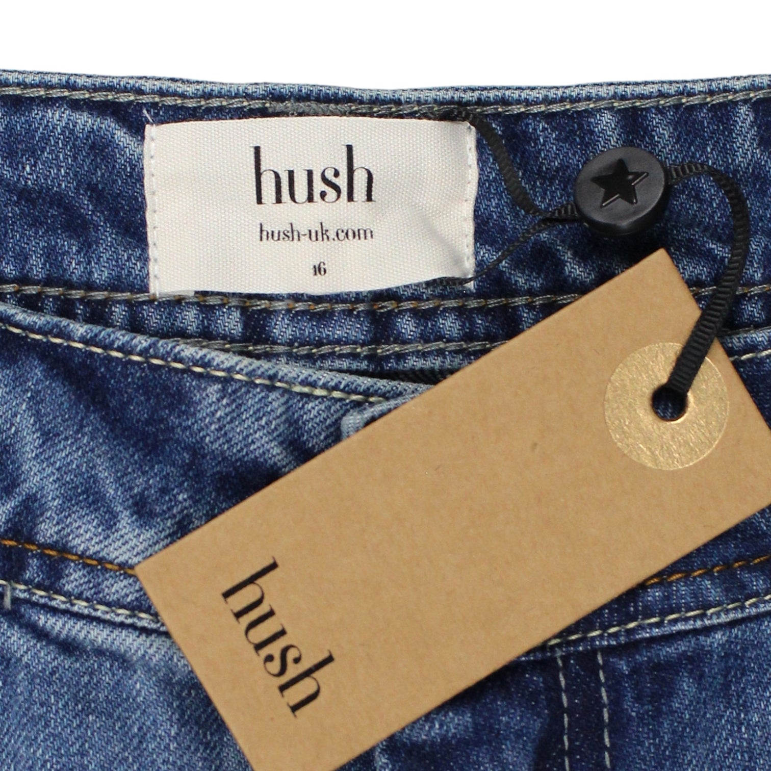 Hush Washed Blue Denim Shorts