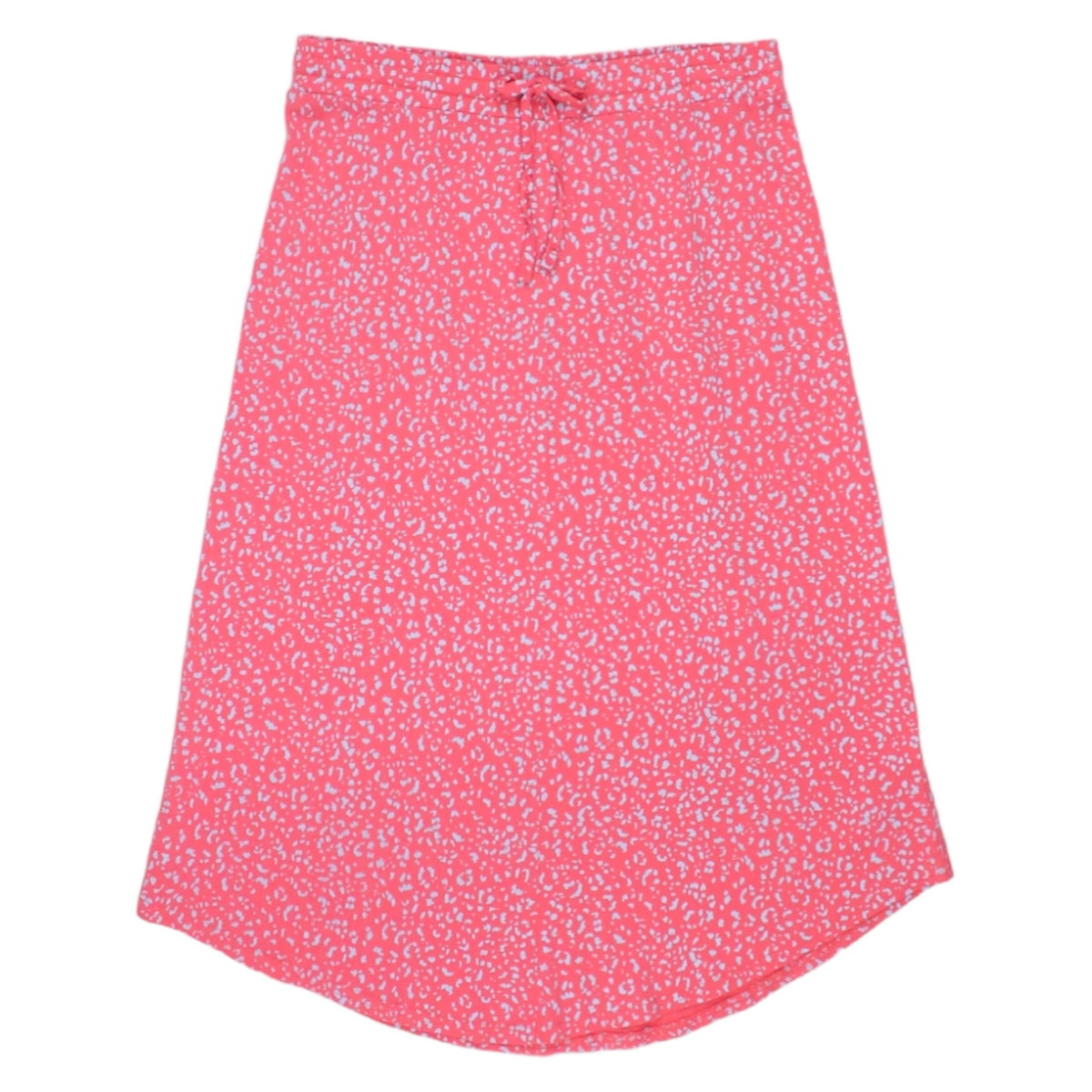 Hush Pink/Blue Jersey Curved Hem Skirt