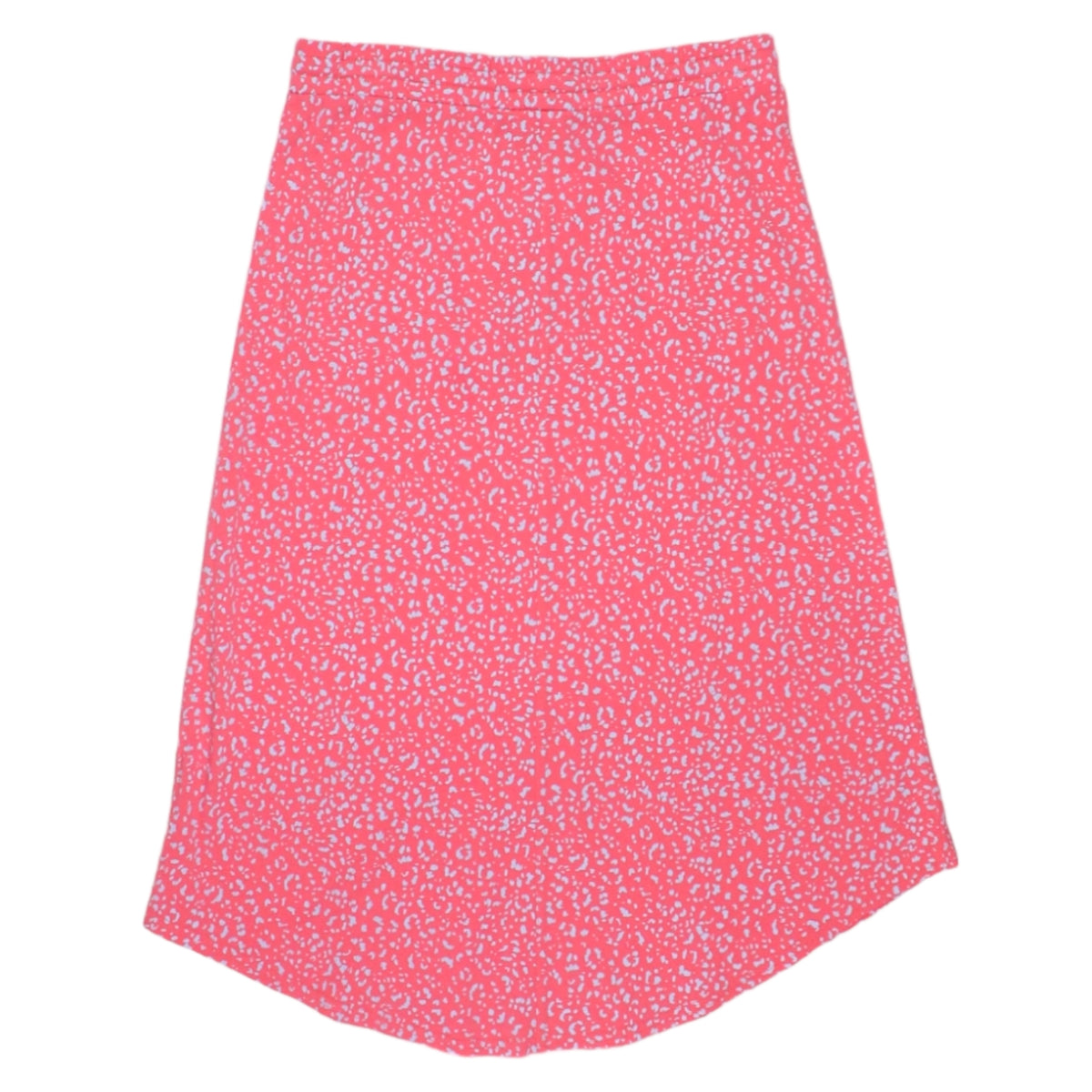 Hush Pink/Blue Jersey Curved Hem Skirt