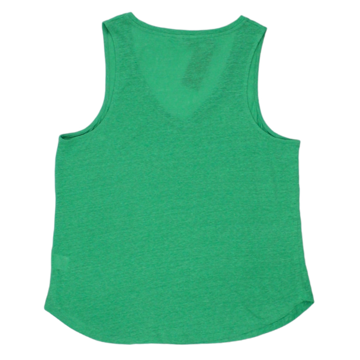 Hush Green Linen V Tank Top