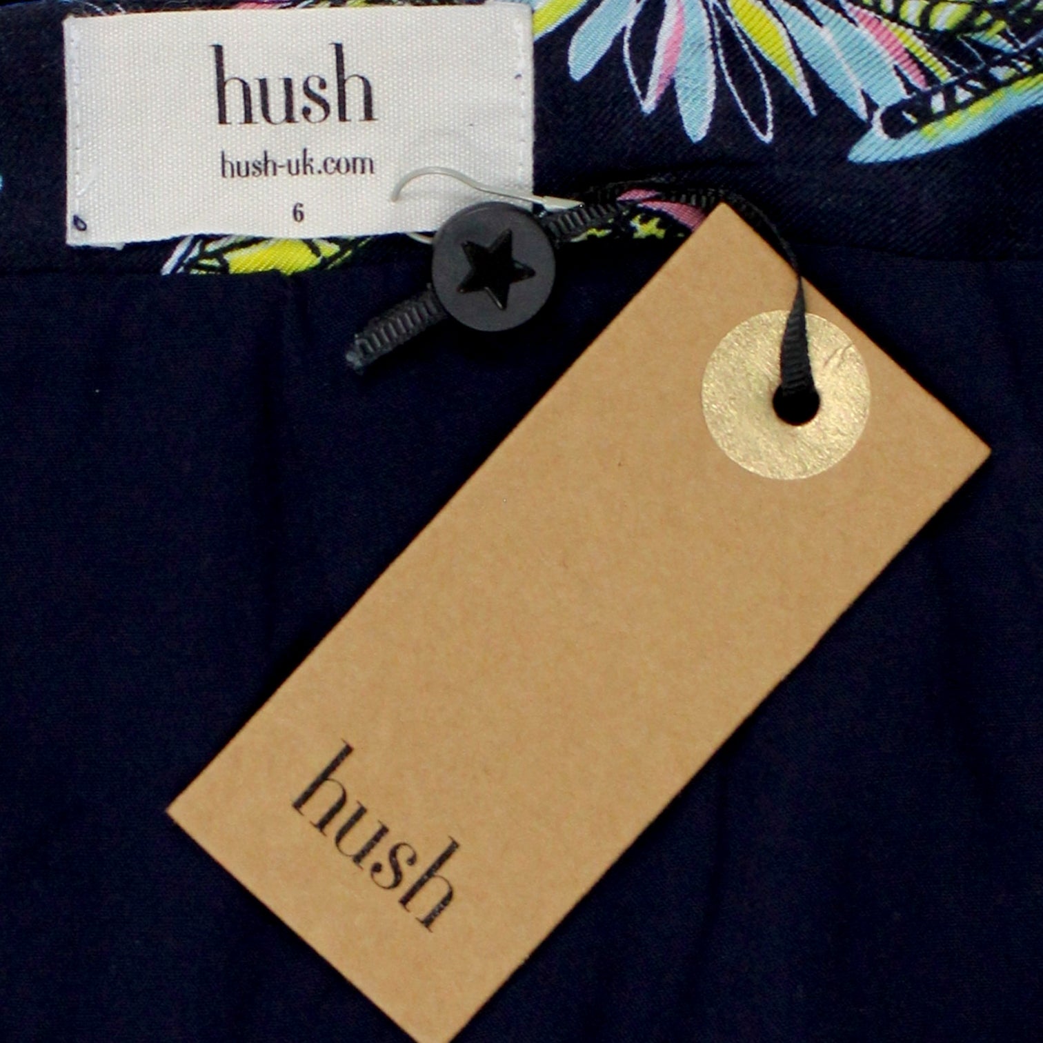 Hush Navy Tiger Side Knot Skirt