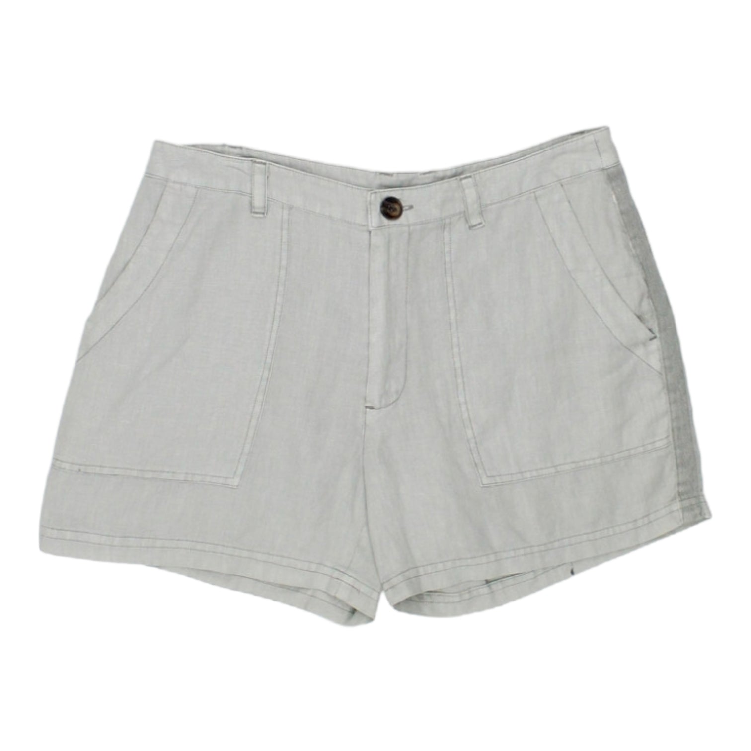 Hush Light Grey Washed Linen Shorts